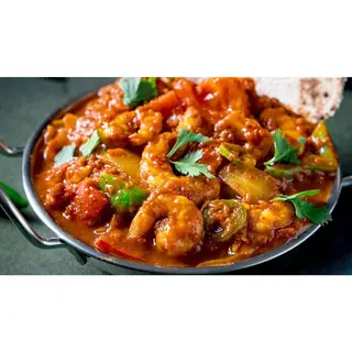Curry prawns