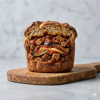 Cuzzitiello misto di carne al ragù + parmigiana di melanzane