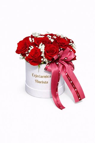Cvjetna kutija crvene ruže