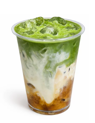 Dirty matcha coffee