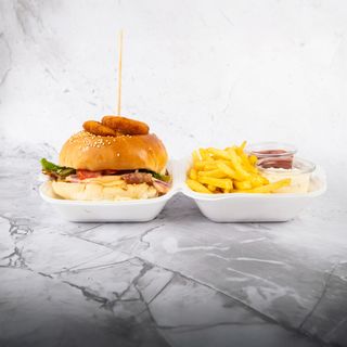 Donkey burger i pomfrit