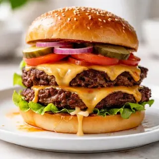 Doppio hamburger completo