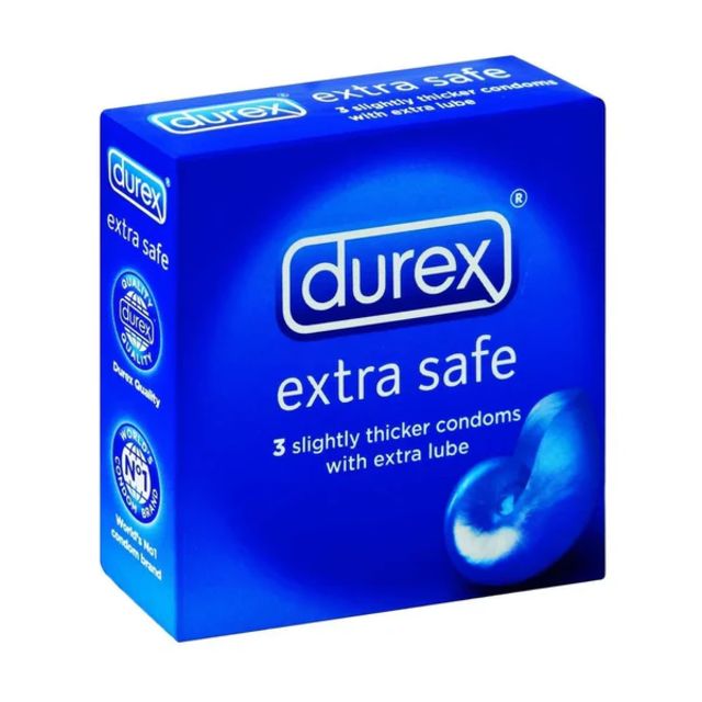 Durex Extra Safe Condoms, 3 Pieces