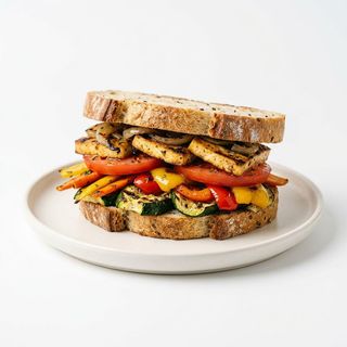 Mediterranean Veggie Sandwich & Fries