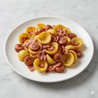 Dippers, wurstel e bacon
