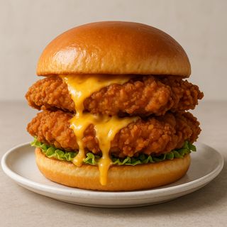 Double chicken burger