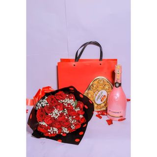 Double Dozen Roses, Jp Chenet Champagne & Chocolate