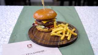 Double burger Combo i pomfrit