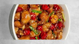 Dry flat chicken nuggets