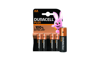 Duracell Plus AA Batteries (Pack of 4) – Long-lasting Power  Reliable Energy • Trusted Brand