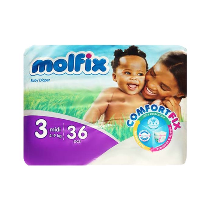 Molfix Size 3 Midi Diaper, 36 pcs