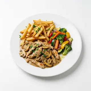 Émincé de poulet aux champignons