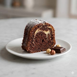 Fetta di ciambellone cioccolato