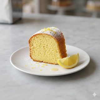 Fetta di ciambellone limone