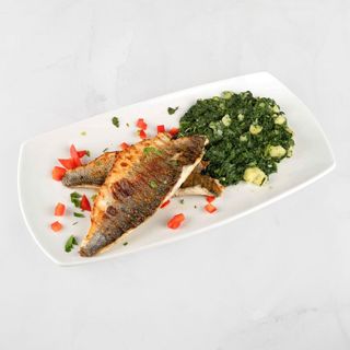 Frigana riba  s blitvom i krumpirom