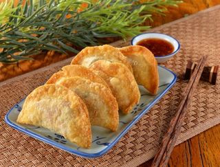 Ravioli fritti pollo curry