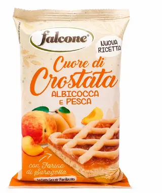 Falcone crostata albicocca e pesca