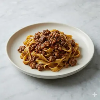 Fettuccine con carne