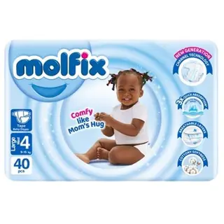 Molfix Baby Diapers High Count Nº4 Large 40 Pieces
