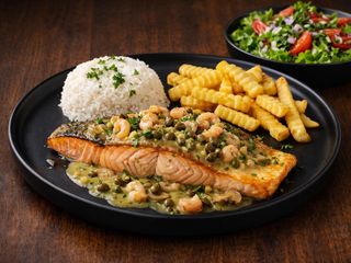 Filete de Salmão Grelhado Belle Meunière