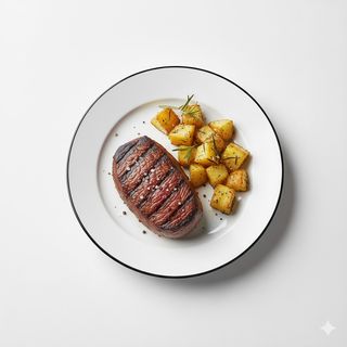 Filetto alla griglia con patate arrosto
