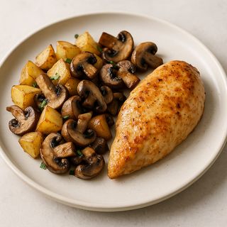 Filetto di pollo funghi e patate