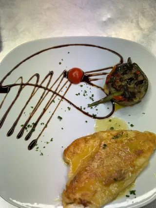 Filetto di orata con verdure saltate