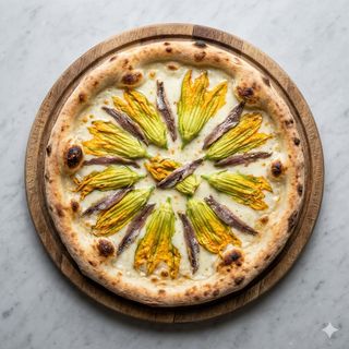 Fiori di zucca e acciughe