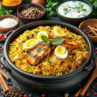 Fish biryani