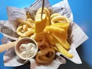 Fish and chips calamari senza glutine
