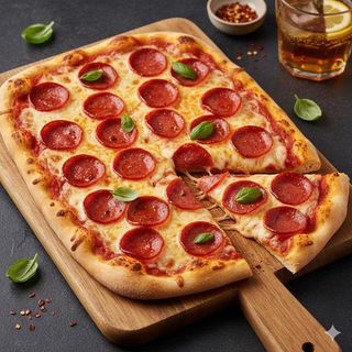 Flatbread pepperoni pizza