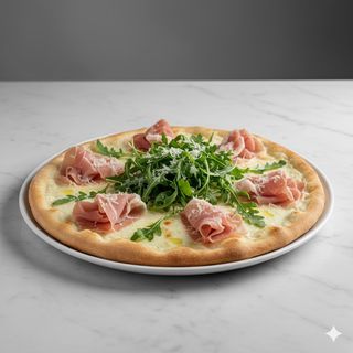 Focaccia crudo e rucola