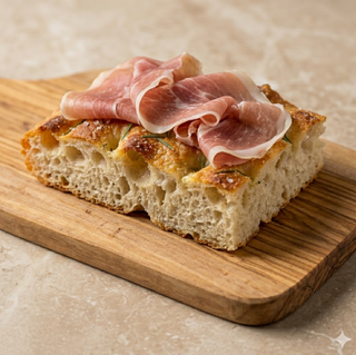 Focaccia bianca con prosciutto