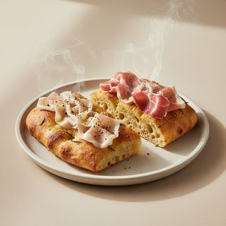 Focaccia lardo e pepe