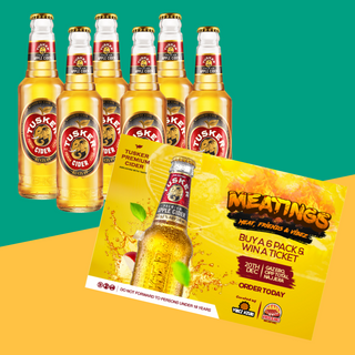 Buy 6 Tusker Ciders 330ml and get a FREE ticket