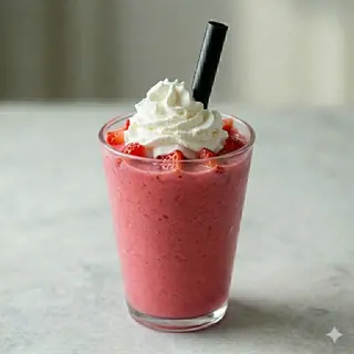 3 Frappe fragola & latte & panna