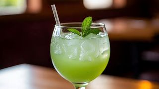 Fresh mint margaritas