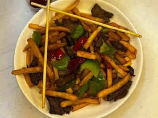 Фри с мясом (350г)