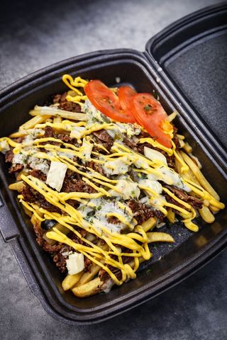 Фри с мясом (350г)