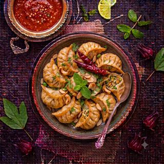 Momos Fritos de Vegetais 10 Unidades