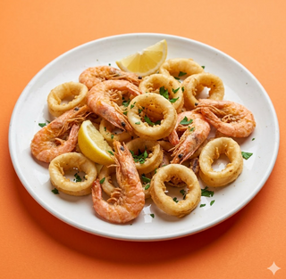 Frittura calamari e gamberi