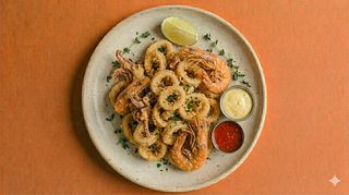 Gamberi calamari mista