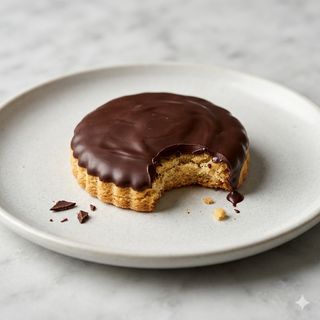 Frolla ricoperta di cioccolato fondente