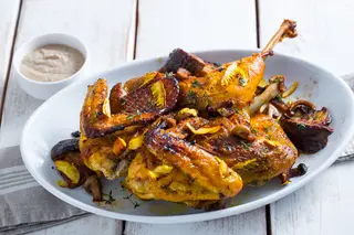 Funghi Porcini com Frango Assado no Forno