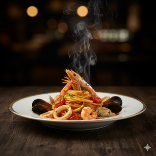 Pacchero con ragù di orata e pecorino