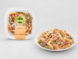 Fusili com Cogumelos e Bacon