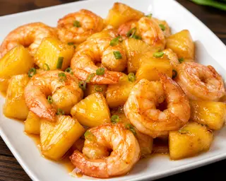 31a. Gamberi con ananas
