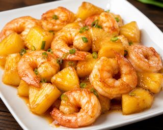 31a. Gamberi con ananas