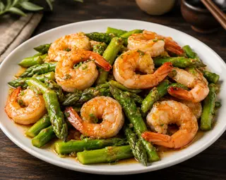 38. Gamberi con asparagi