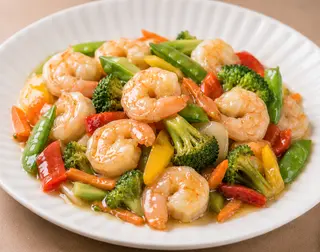 32. Gamberi con verdure